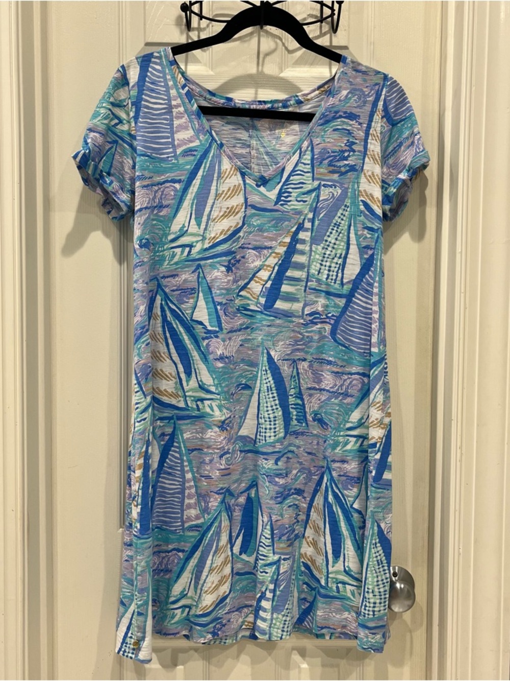 Lilly Pulitzer Pastel Sailboats Dress // M